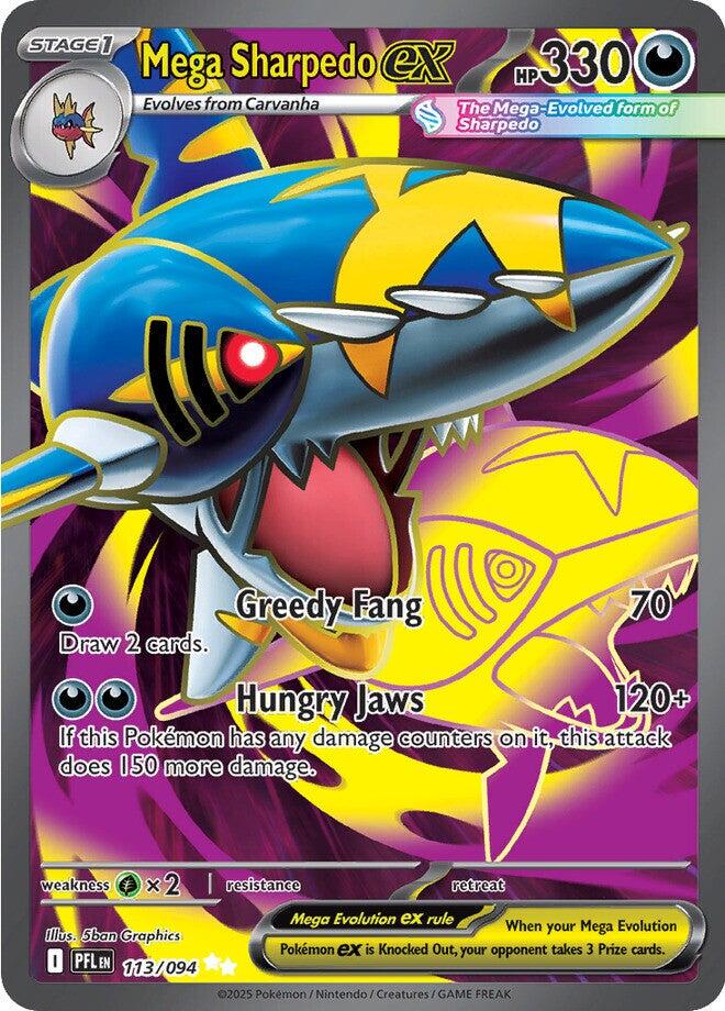 Phantasmal Flames Mega Sharpedo ex Pokémon card